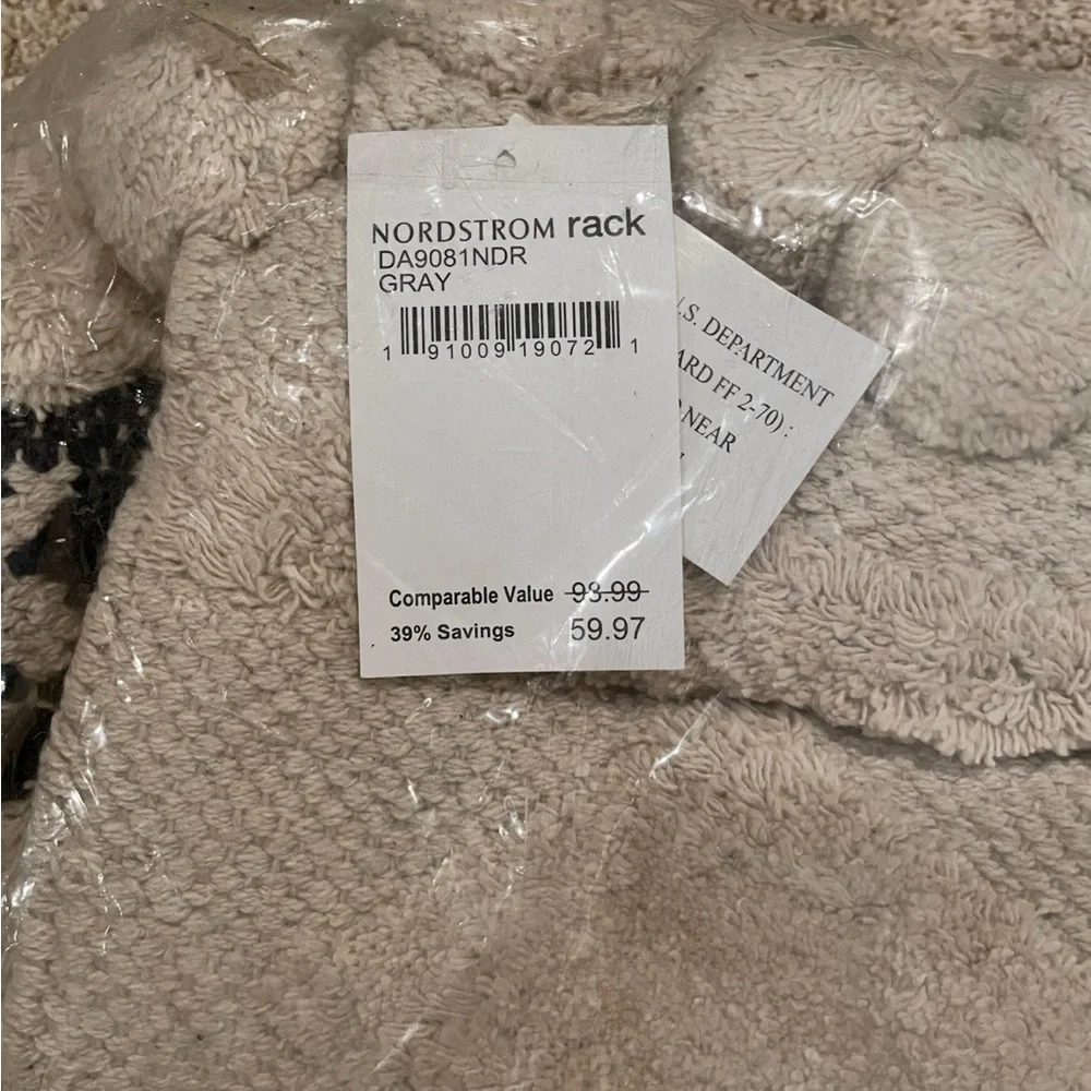 2 Nordstrom Cream Textured Rugs